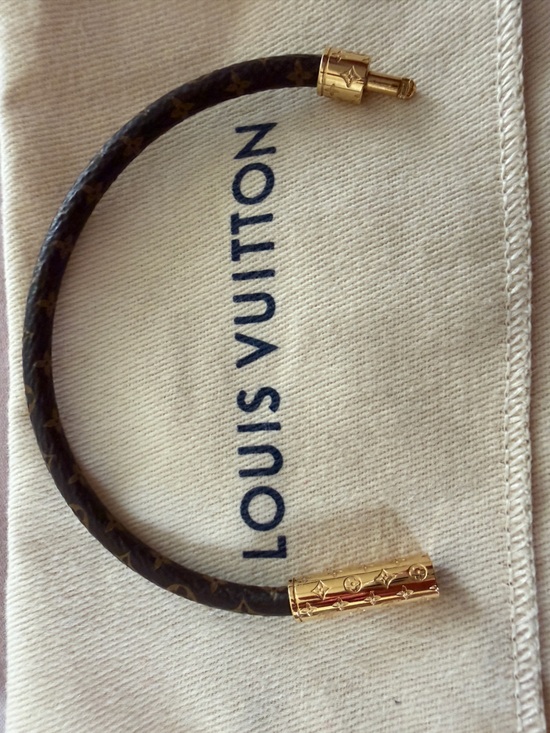 Louis Vuitton Jewelry - Louis Vuitton Brown Monogram Bracelet with Gold-Tone Hardware